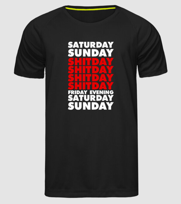 Shitday model negru pe tricou