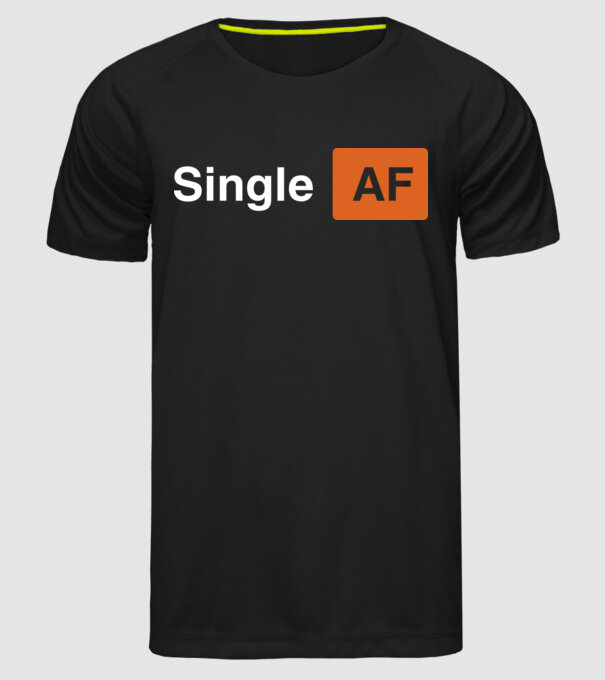 Single AF model negru pe tricou