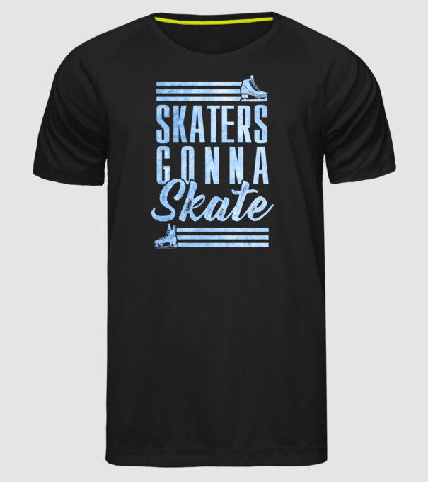 skaters gonna skate model negru pe tricou