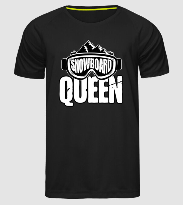 snowboard queen 01 model negru pe tricou