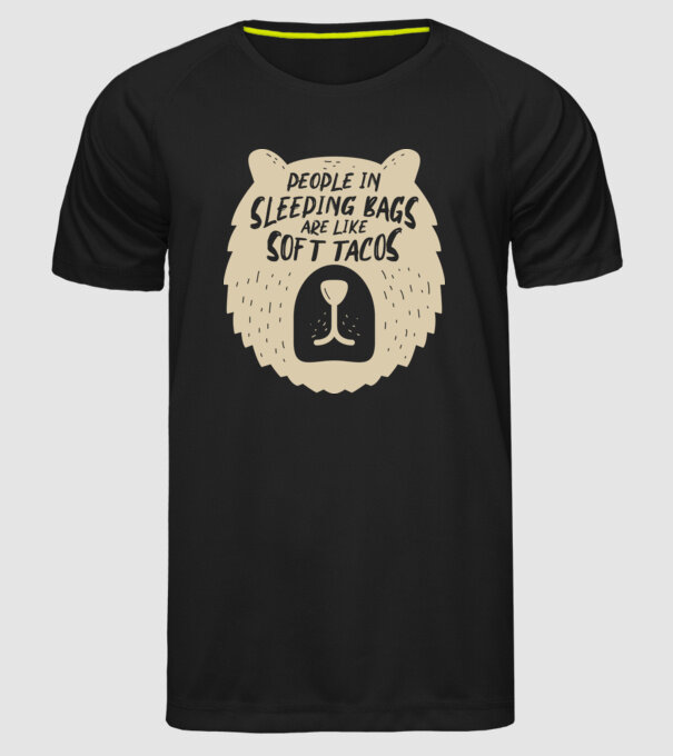 Soft tacos model negru pe tricou
