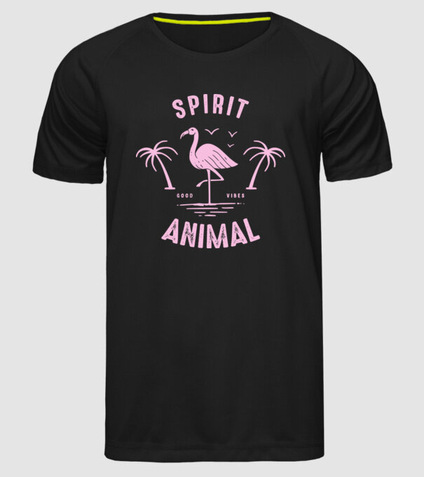 SPIRIT ANIMAL model negru pe tricou