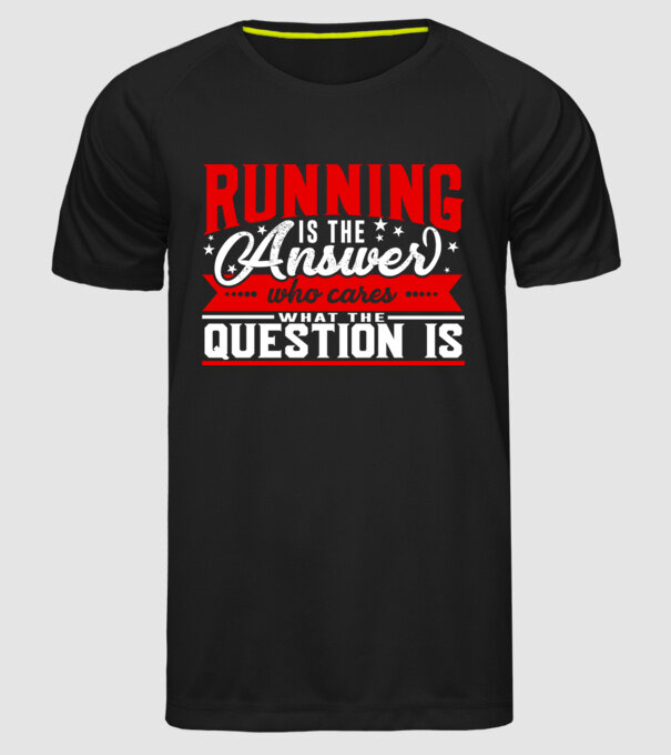 Sport is the answer ATLET model negru pe tricou