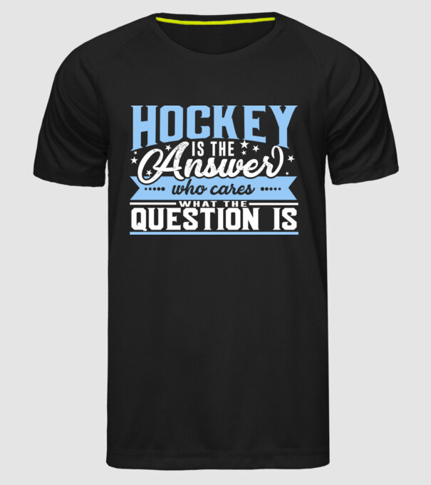 Sport is the answer HOCHEIST model negru pe tricou