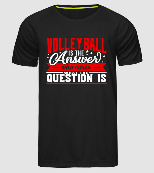 Sport is the answer VOLEIBALIST model negru pe tricou