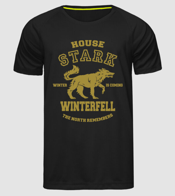 stark model negru pe tricou