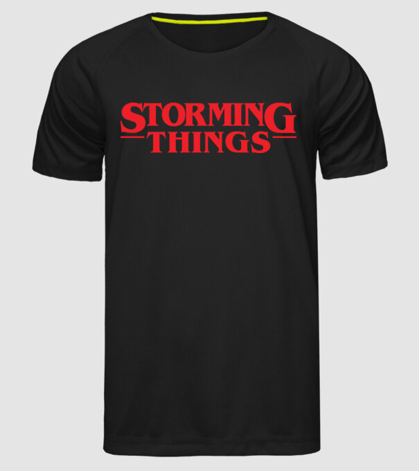 storming things - area 51 model negru pe tricou