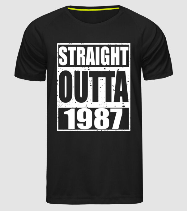 Straight Outta - 1987 model negru pe tricou