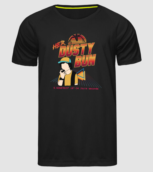 Stranger couple 80s retro Dustin model negru pe tricou