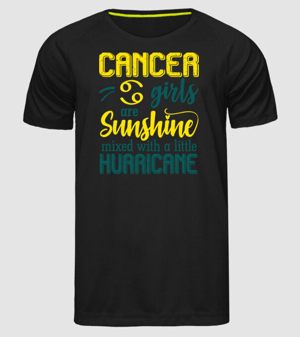 Sunshine with Hurricane CANCER model negru pe tricou