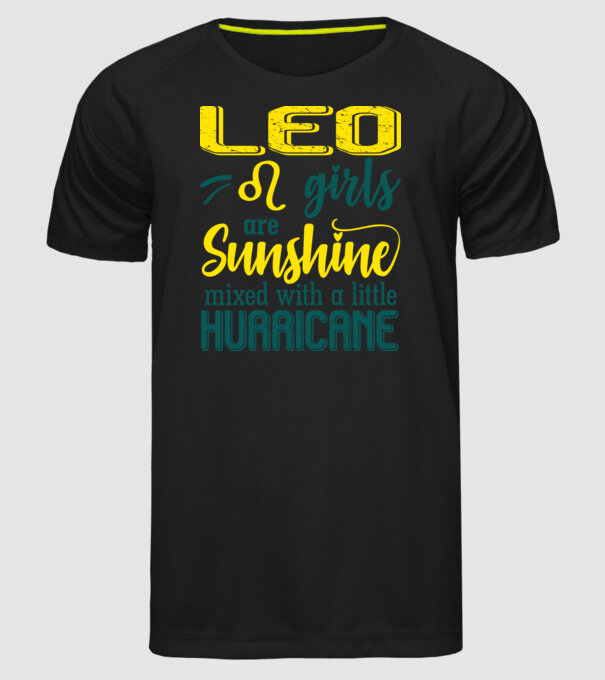 Sunshine with Hurricane LEO model negru pe tricou