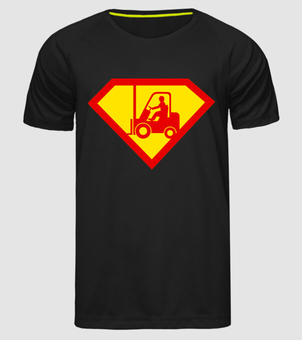 Stivuitorist profesionist model negru pe tricou