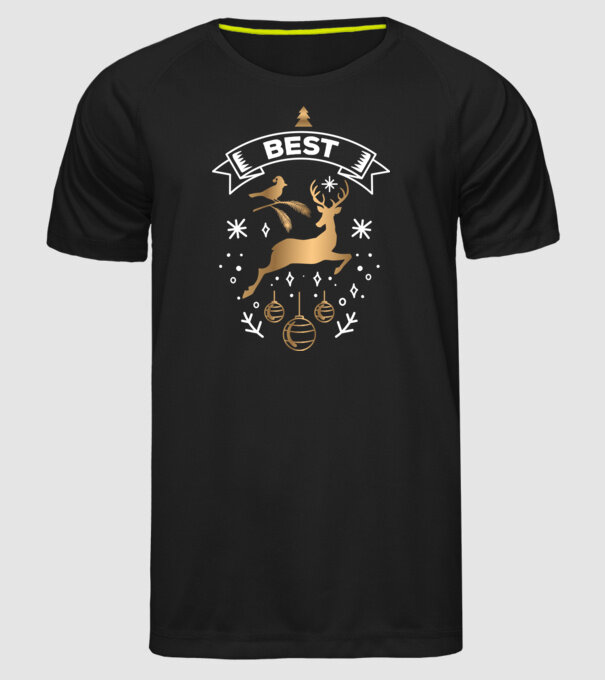 Best Friends Christmas 1 model negru pe tricou