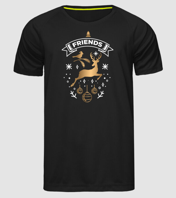 Best Friends Christmas 2 model negru pe tricou