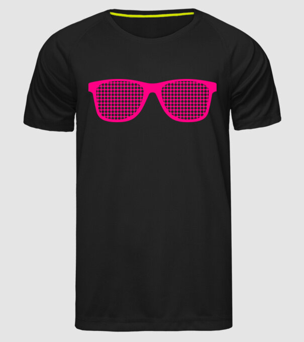 Ochelari model negru pe tricou