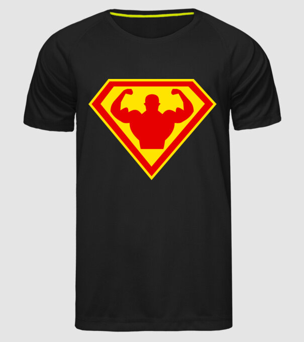 Superom model negru pe tricou