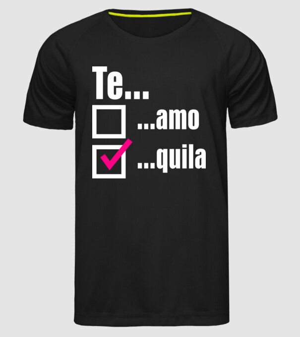 Te...quila model negru pe tricou