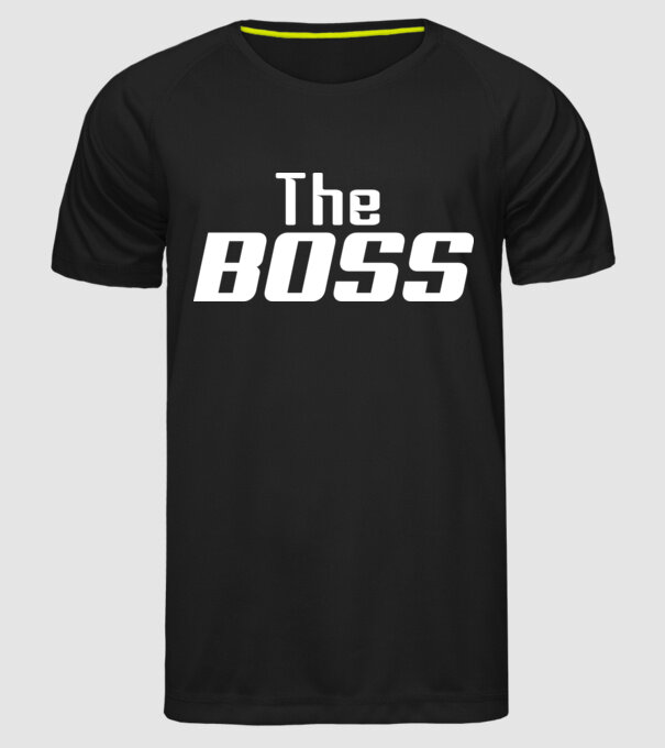 The Boss model negru pe tricou