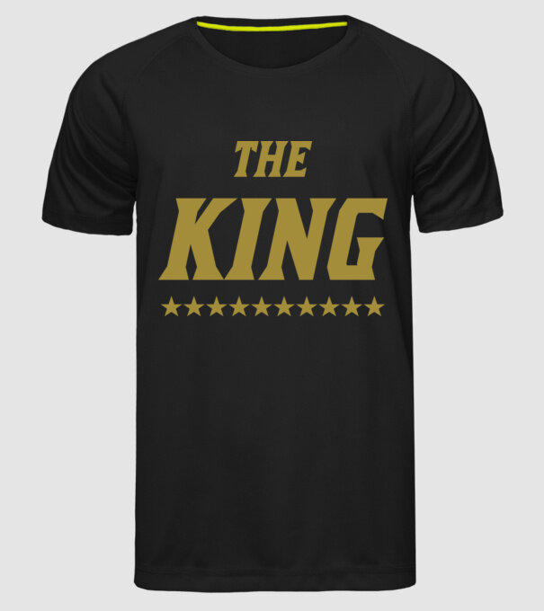 The King model negru pe tricou