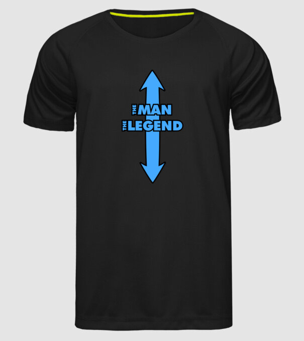 The Man The Legend model negru pe tricou