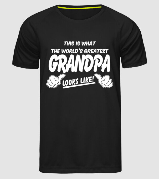 This is what the worlds greatest grandpa model negru pe tricou