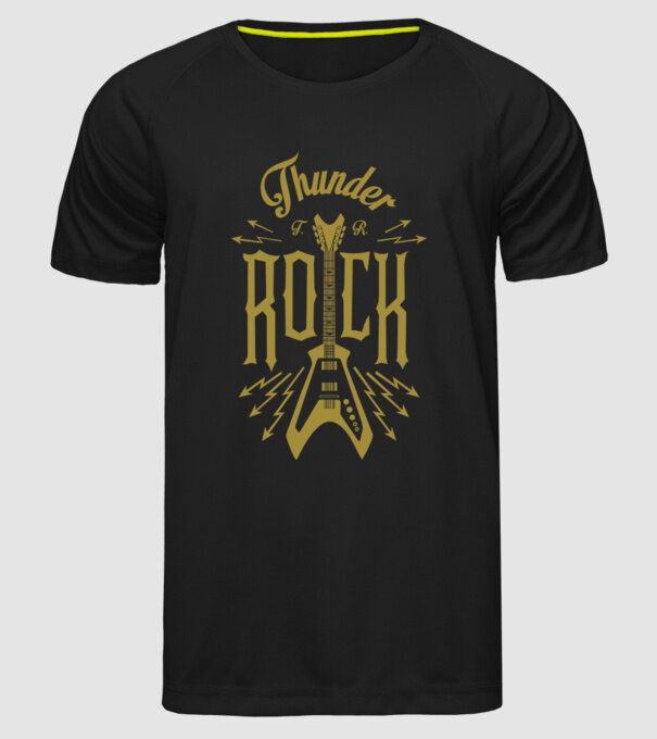Thunder Rock model negru pe tricou