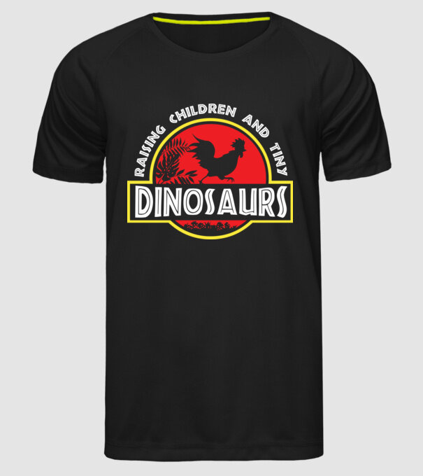 Tiny Dinosaurs model negru pe tricou
