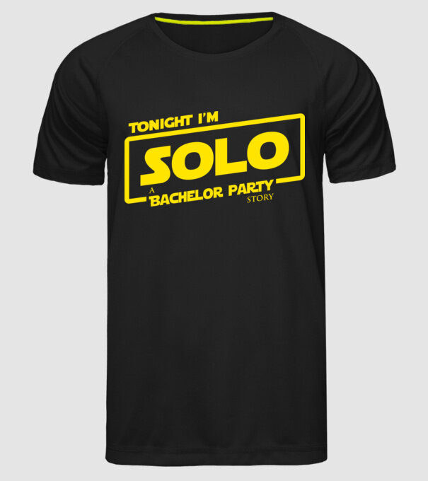'Tonight I''m Solo' model negru pe tricou