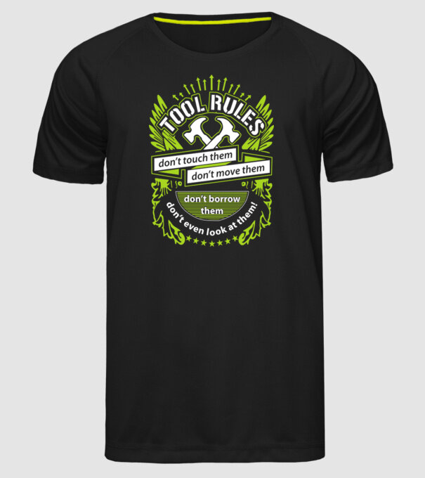 Tool rules model negru pe tricou
