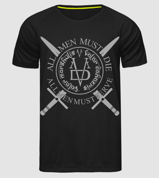 Valar Morghulis model negru pe tricou