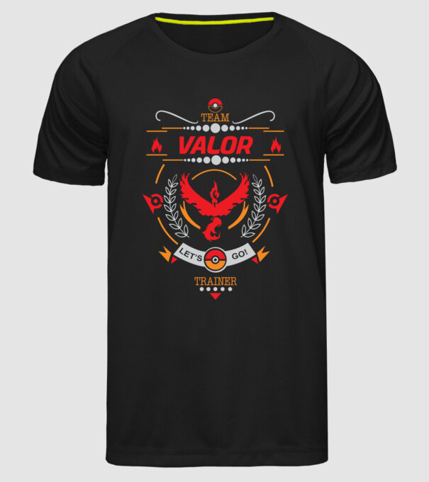 Valor team model negru pe tricou