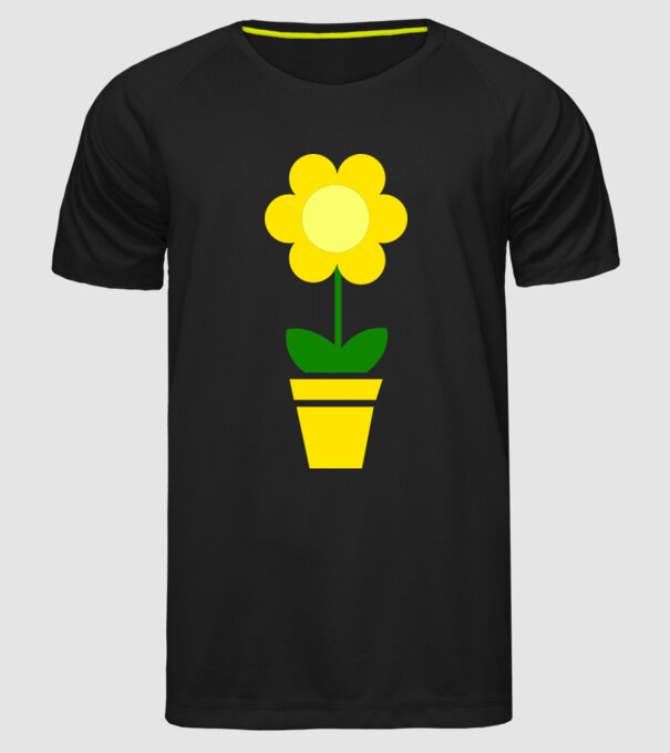 Flower model negru pe tricou