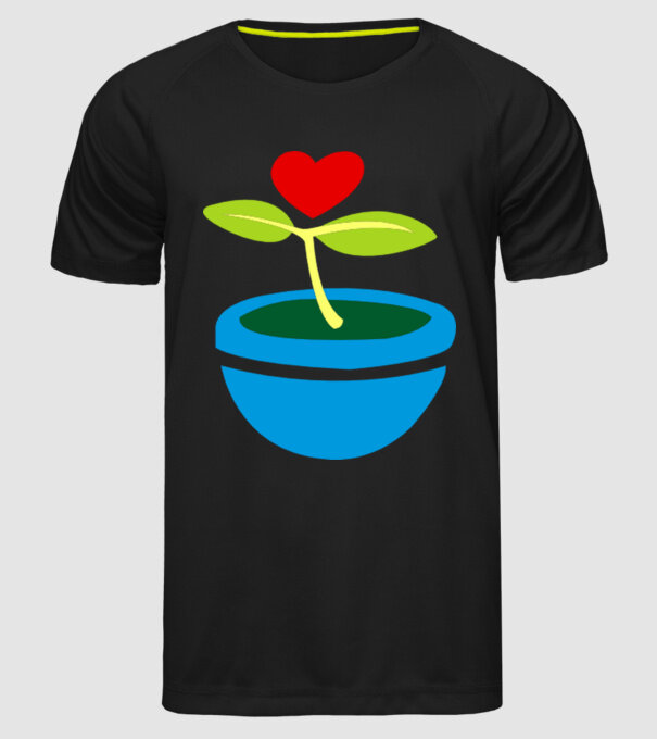 Floricică model negru pe tricou