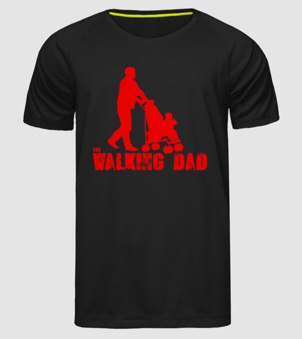 Walking dad model negru pe tricou