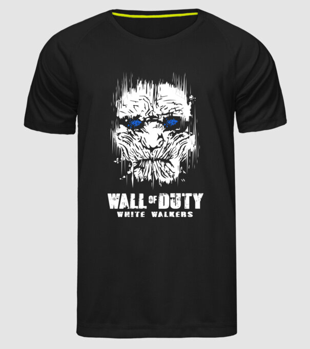 Wall Of Duty model negru pe tricou