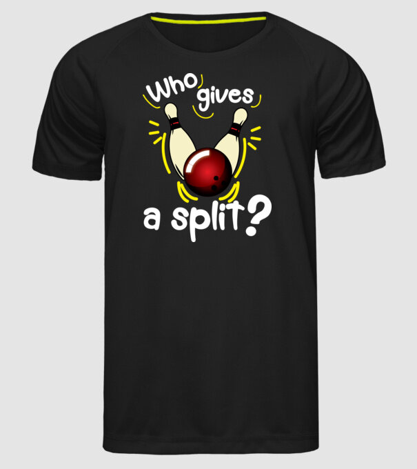 Who gives a split model negru pe tricou