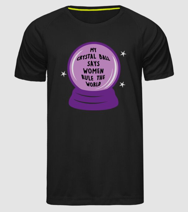 Women rule the world model negru pe tricou