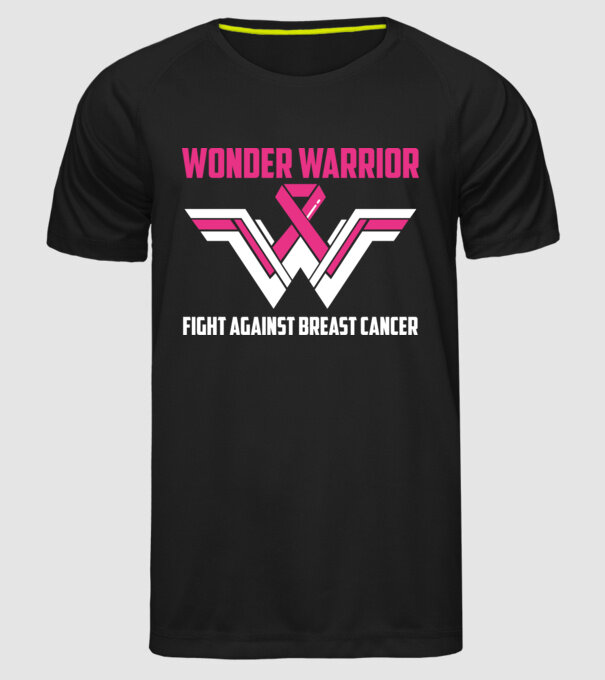 WONDER WARRIOR model negru pe tricou