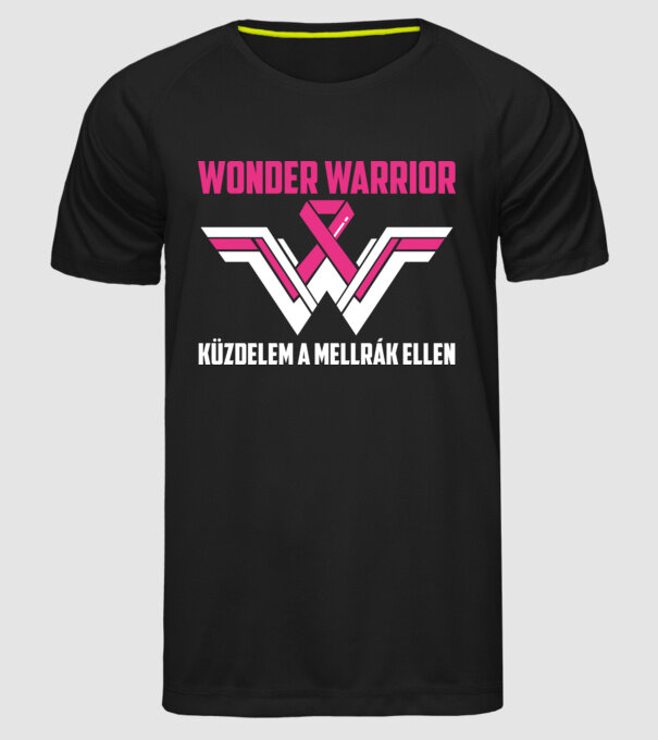 WONDER WARRIOR model negru pe tricou