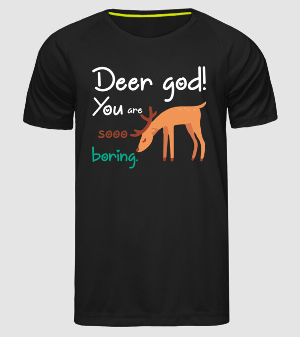 You = boring model negru pe tricou