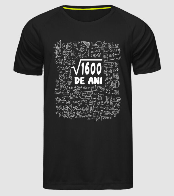 √1600 de ani model negru pe tricou