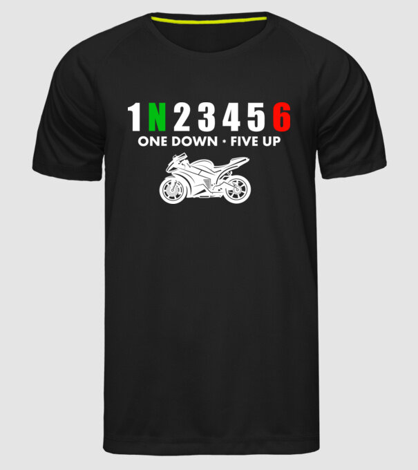 1N23456 model negru pe tricou
