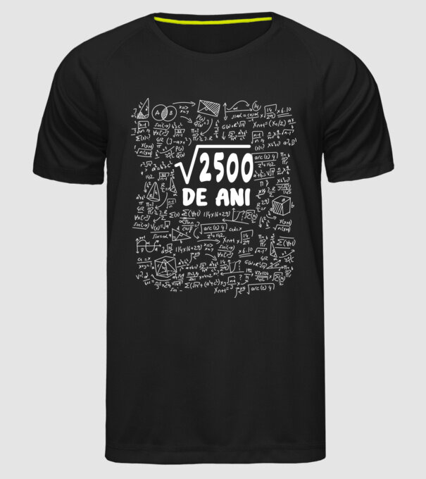 √2500 de ani model negru pe tricou