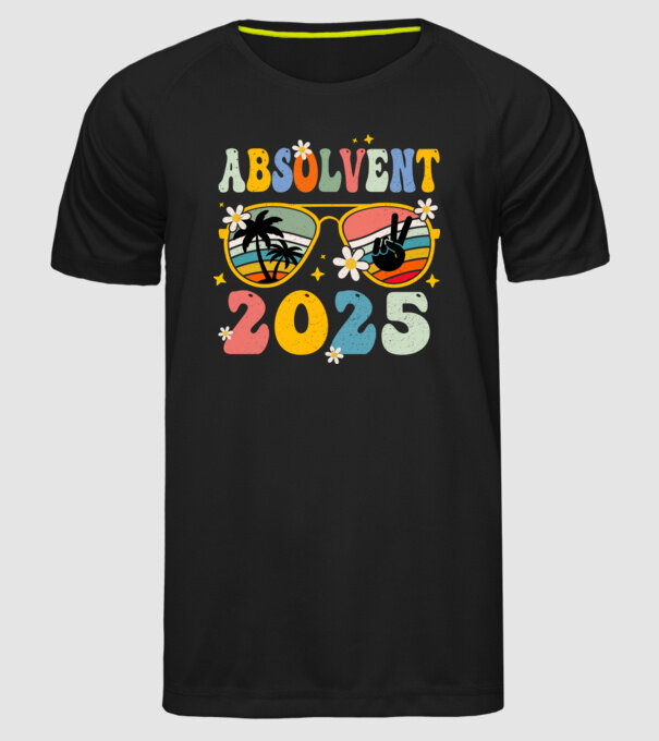 Absolvent 2025 model negru pe tricou