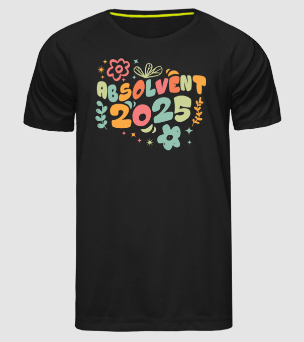 Absolventa 2025 model negru pe tricou