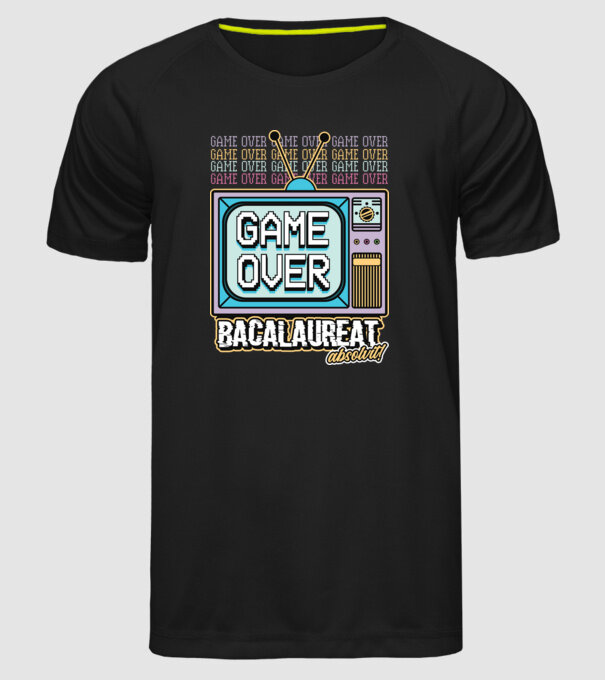 Absolvire retro bacalaureat model negru pe tricou