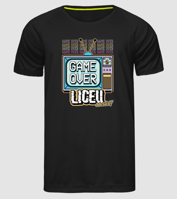Absolvire retro liceu model negru pe tricou
