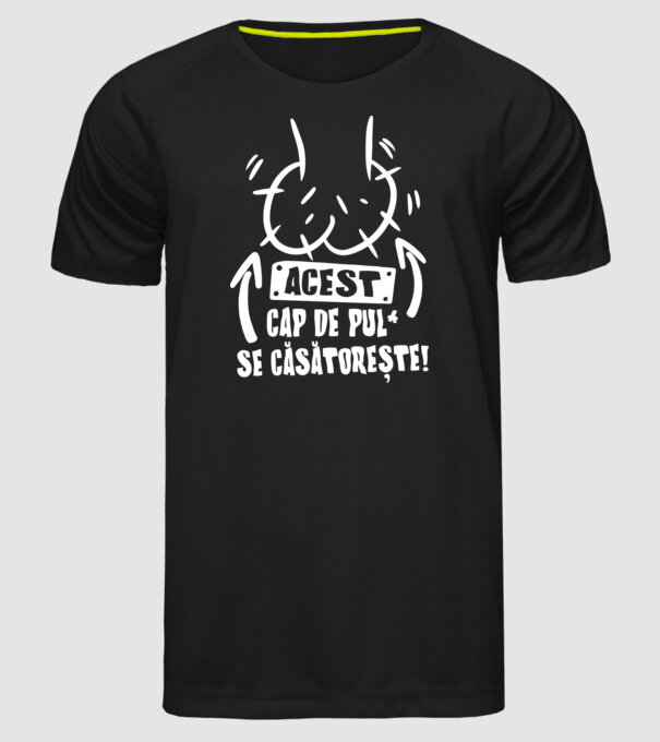 acest - cap de pulă - se căsătorește! model negru pe tricou