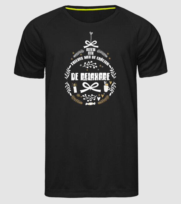 acesta este tricoul meu de Crăciun_ de relaxare model negru pe tricou