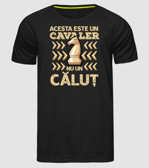 Acesta este un cavaler, nu un căluț model negru pe tricou